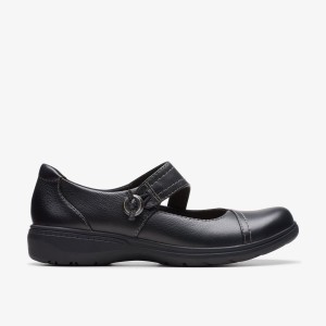 Clarks Carleigh Jane Black Leather Black | XDKBV0627