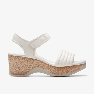 Clarks Chelseah Gem Off White Leather White | KQDAU3648