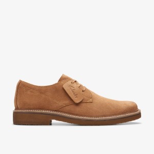 Clarks Clarkdale Derby Light Tan Suede Light Brown | HPFBL6318