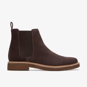 Clarks Clarkdale Easy Dark Brown Suede Dark Brown | GSLZK9284