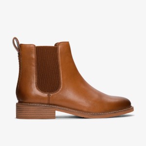 Clarks Cologne Arlo 2 Tan Leather Brown | CJKMU2967