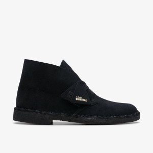 Clarks Desert Boot Black Suede Black | HWLND0247