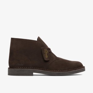 Clarks Desert Boot Evo Dark Brown Suede Dark Brown | QGBAZ2964