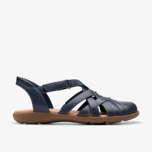 Clarks Elizabelle Sea Navy Leather Navy | CREDG9063