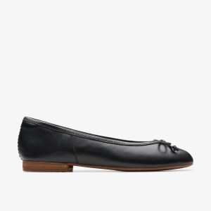 Clarks Fawna Lily Black Leather Black | IQPOM5607