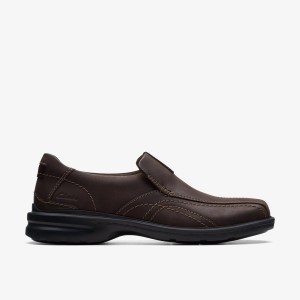 Clarks Gessler Step Dark Brown Leather Dark Brown | BYVKW7026