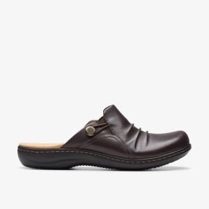 Clarks Laurieann Bay Dark Brown Leather Dark Brown | PBKAW5346