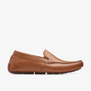 Clarks Markman Plain Tan Leather Brown | TODQH4531