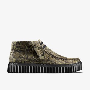 Clarks Martine Rose Torhill Hi Green Snake Green Snake | EHICO6930