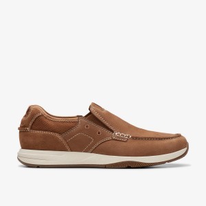 Clarks Sailview Step Light Tan Nubuck Light Brown | FPYBH4175