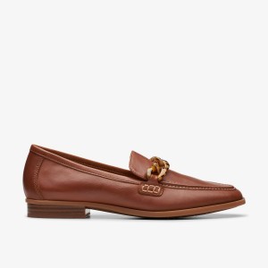 Clarks Sarafyna Iris Tan Leather Brown | XIJCV0691