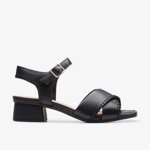 Clarks Serina 35 Cross Black Leather Black | PVMLK5162