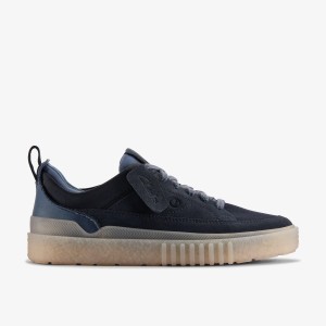 Clarks Somerset Lace Navy Suede Navy | DIXYR0163