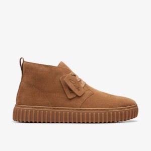 Clarks Torhill Desert Boot Cognac Suede Brown | DFAIM1305