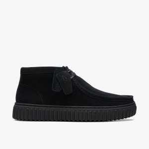 Clarks Torhill Hi Black Suede Black | FCLWS5913