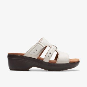 Clarks Tuleah Jane Off White Leather White | ZWAJU4953