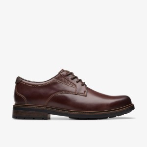 Clarks Un Shire Low Brown Leather Brown | LYPTI9063