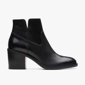 Clarks Valvestino Lo Black Leather Black | YHILZ5468