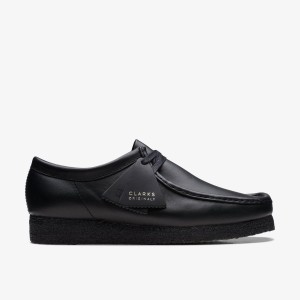 Clarks Wallabee Black Leather undefined | PMGFR3041