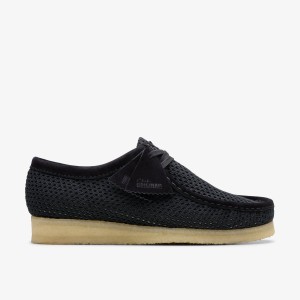 Clarks Wallabee Black Mesh Black | AIUYC8570