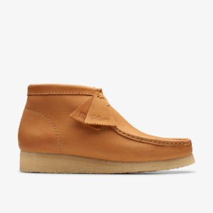 Clarks Wallabee Boot Mid Tan Leather Brown | WNCKT4720