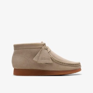 Clarks Wallabee Boot Older Sand Brown | IHCVA3047