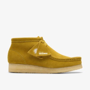 Clarks Wallabee Boot Olive Suede Olive | QLTSD5097