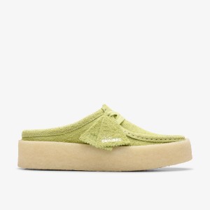 Clarks Wallabee Cup Lo Lime Hairy Suede Light Green | LNHES1624