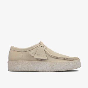 Clarks Wallabee Cup White Nubuck White | CUWZD2317