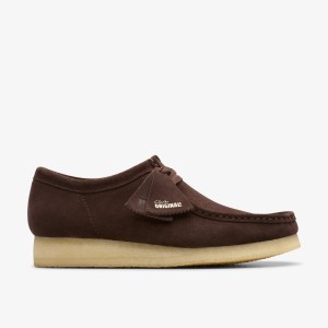 Clarks Wallabee Dark Brown Suede Dark Brown | NBIAD1246