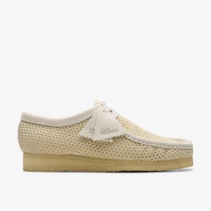 Clarks Wallabee Off White Mesh White | ZVOBX6579