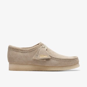 Clarks Wallabee Pale Grey Suede Grey | PAVLS0362