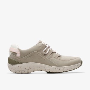 Clarks Wave Range Stone Nubuck Grey | OMQLK4253