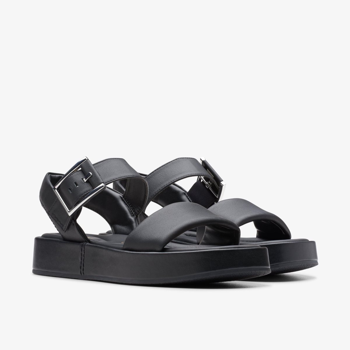 Clarks ALDA STRAP Black Leather Black | CXQSD9108