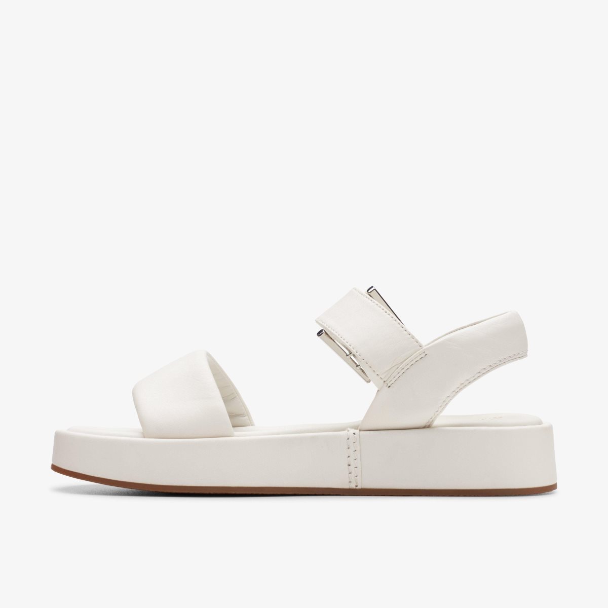 Clarks ALDA STRAP Off White Leather White | UYRCO1897