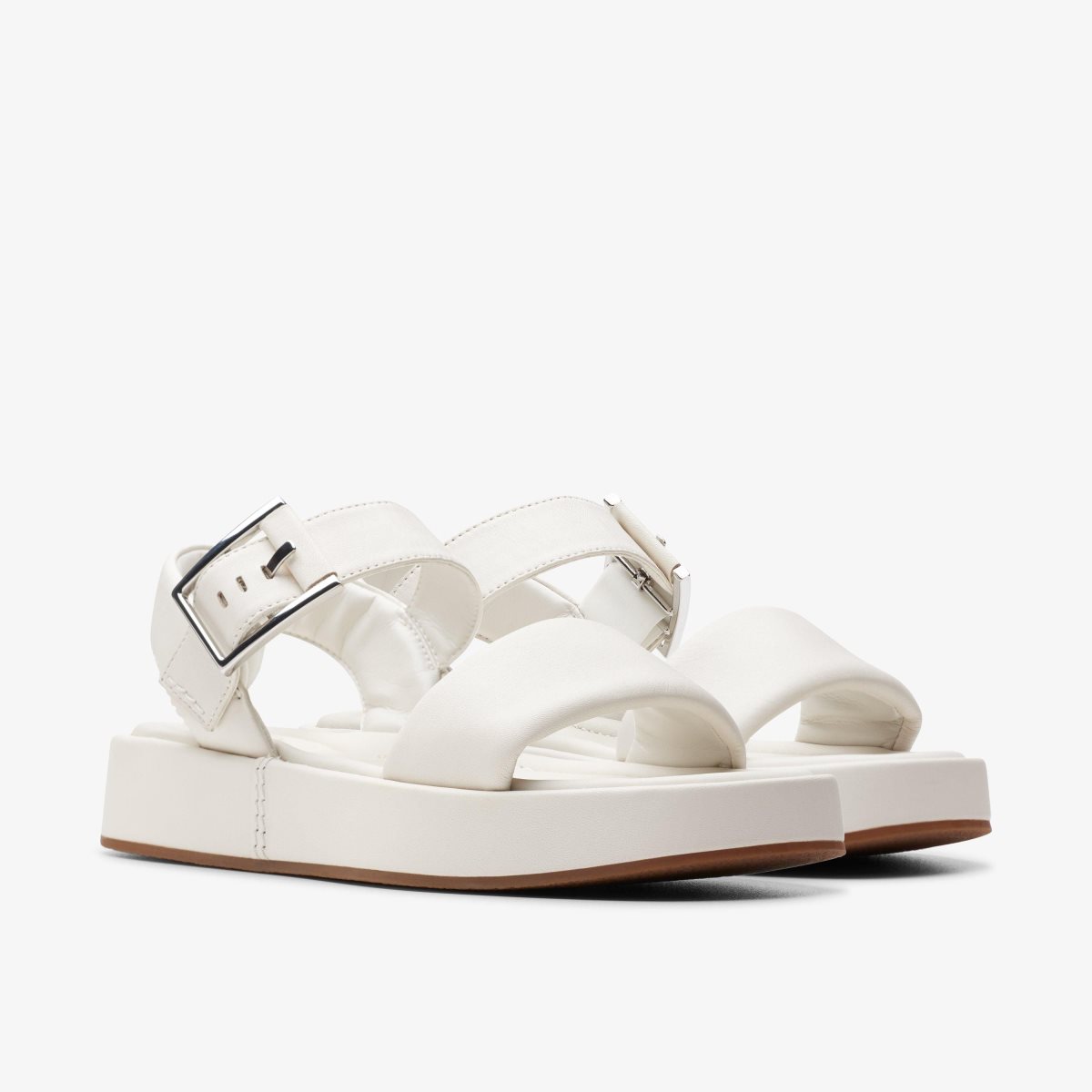 Clarks ALDA STRAP Off White Leather White | UYRCO1897