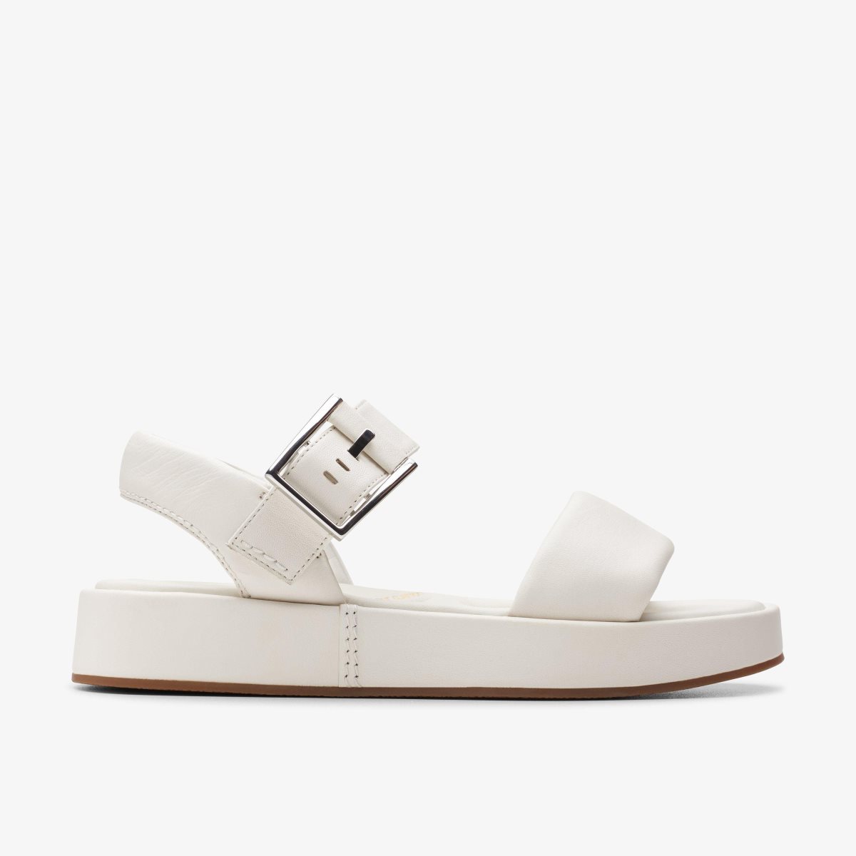 Clarks ALDA STRAP Off White Leather White | UYRCO1897