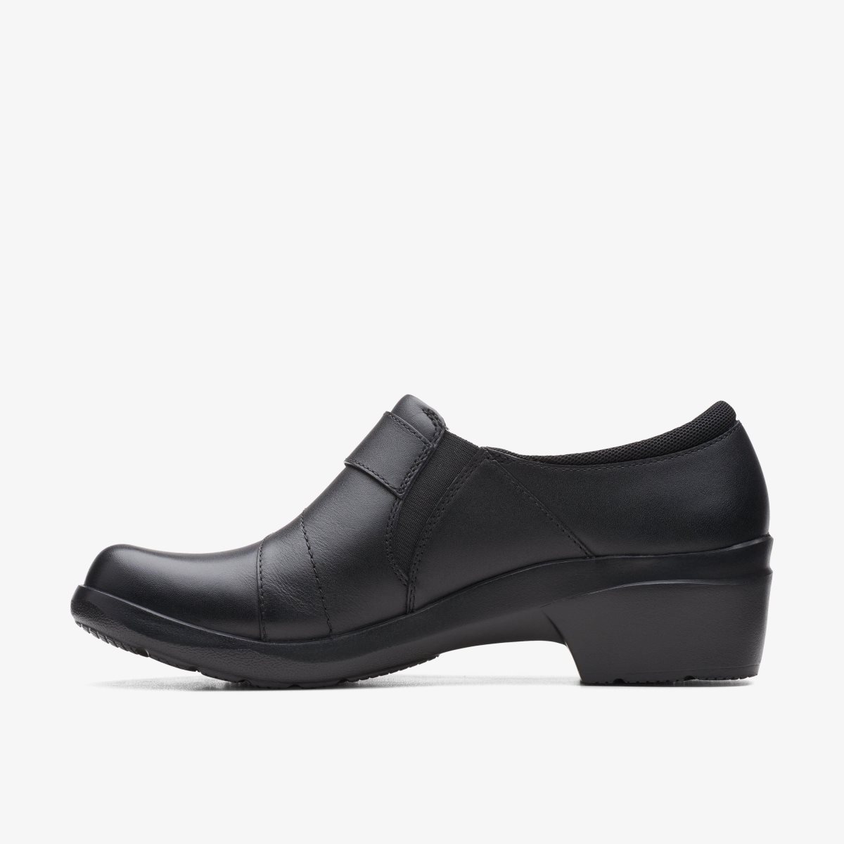 Clarks Angie Pearl Black Leather Black | ZVAWR1725