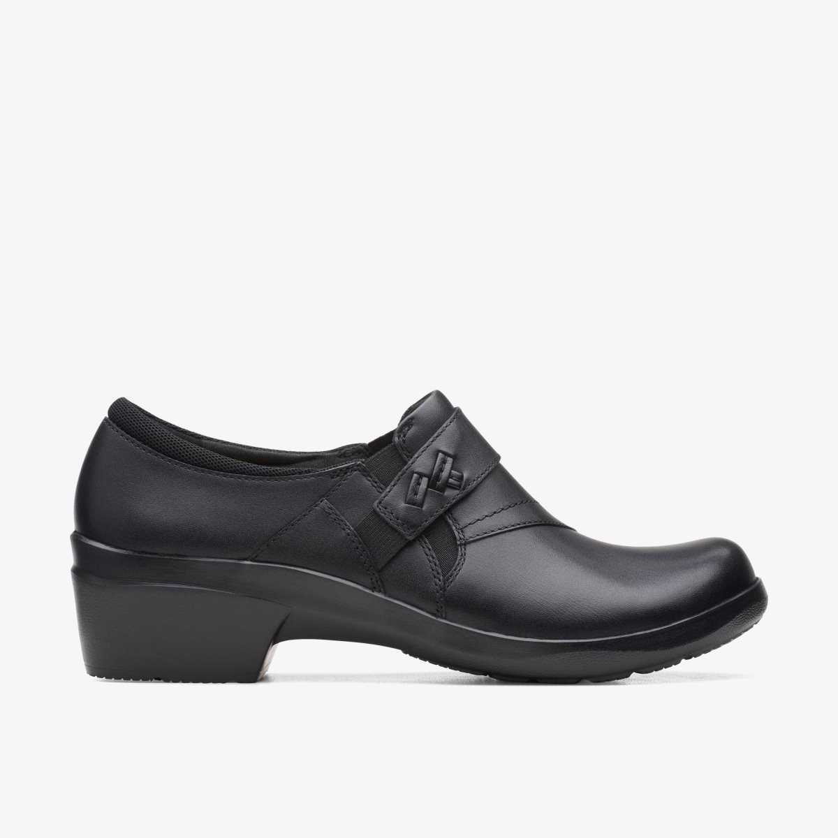 Clarks Angie Pearl Black Leather Black | ZVAWR1725