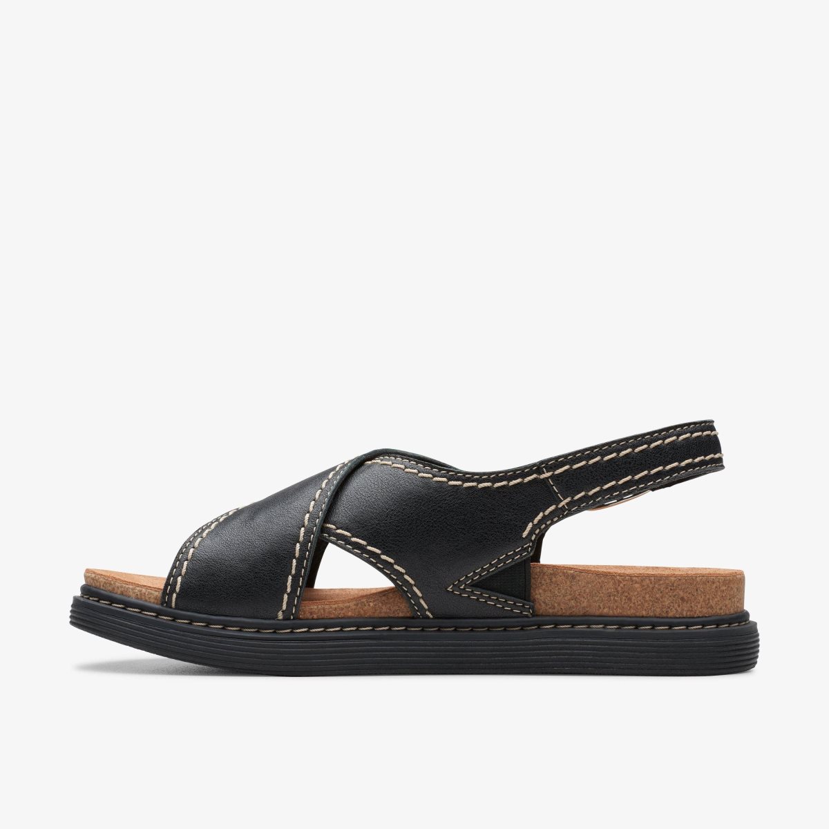 Clarks Arwell Sling Black Leather Black | PTJKX1674