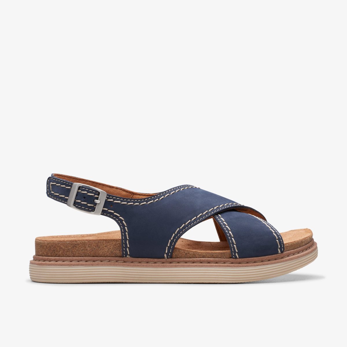 Clarks Arwell Sling Navy Nubuck Navy | BETOC2685