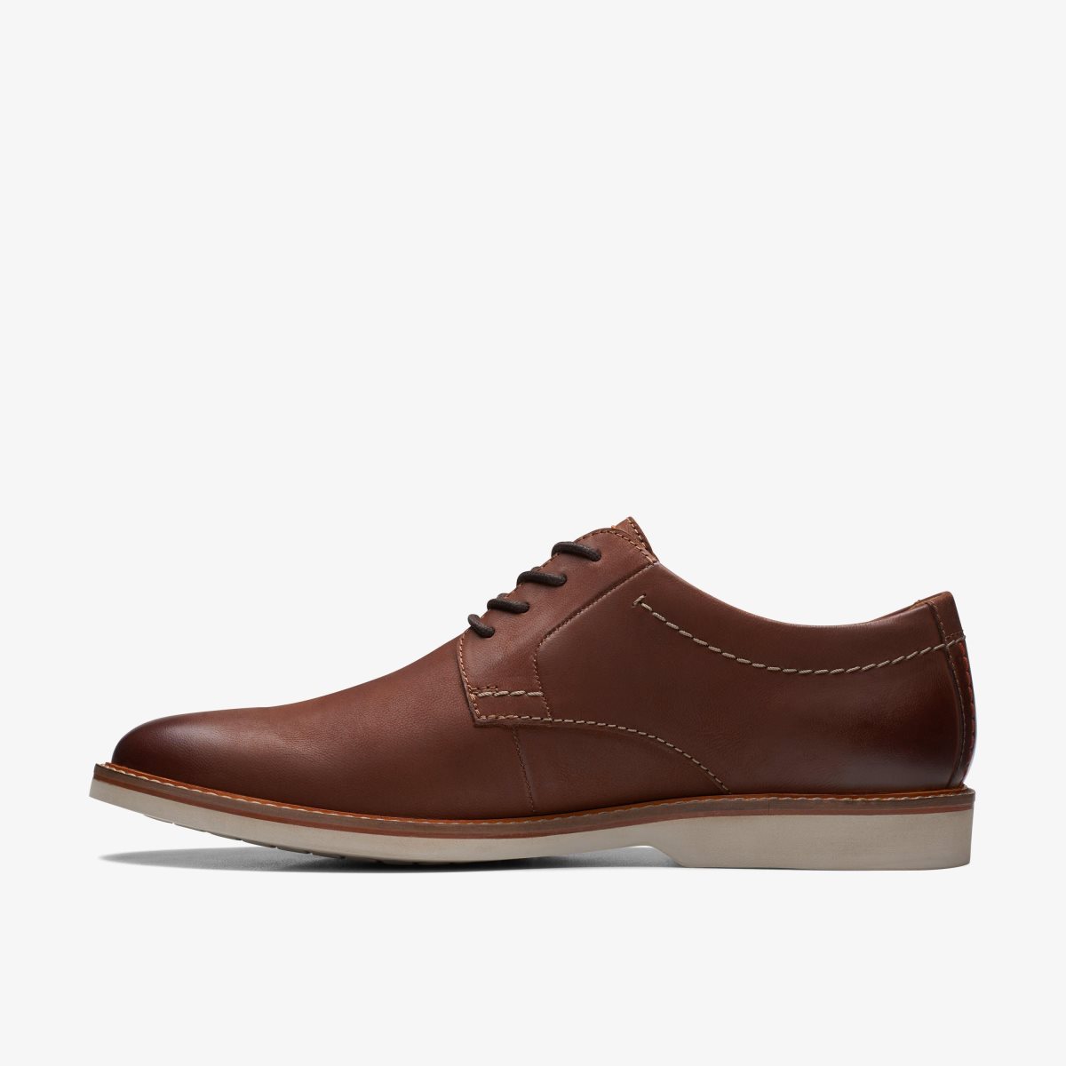 Clarks Atticus LT Lace Dark Tan Leather Dark Brown | OTLWF8249