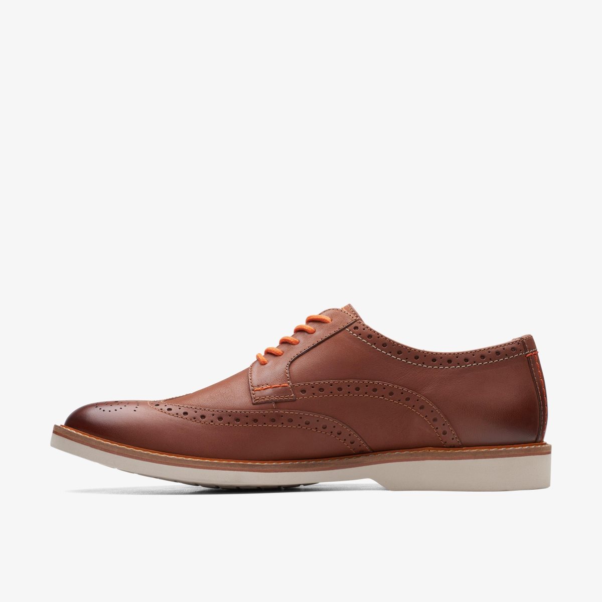 Clarks Atticus LT Limit Dark Tan Leather Dark Brown | XTFEU3576