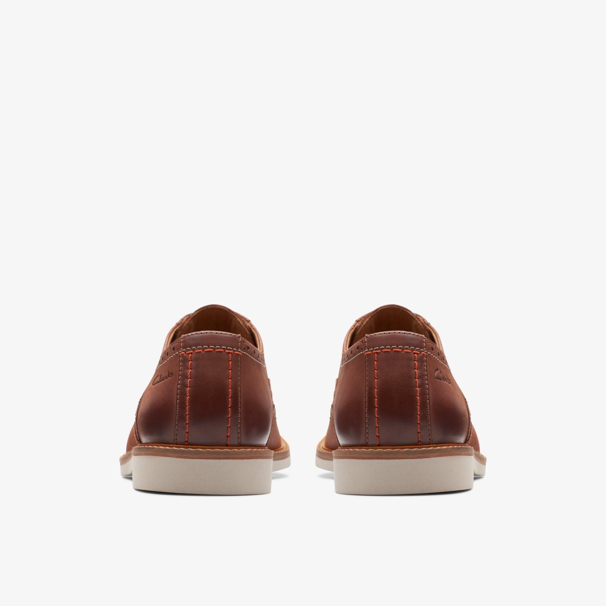 Clarks Atticus LT Limit Dark Tan Leather Dark Brown | XTFEU3576