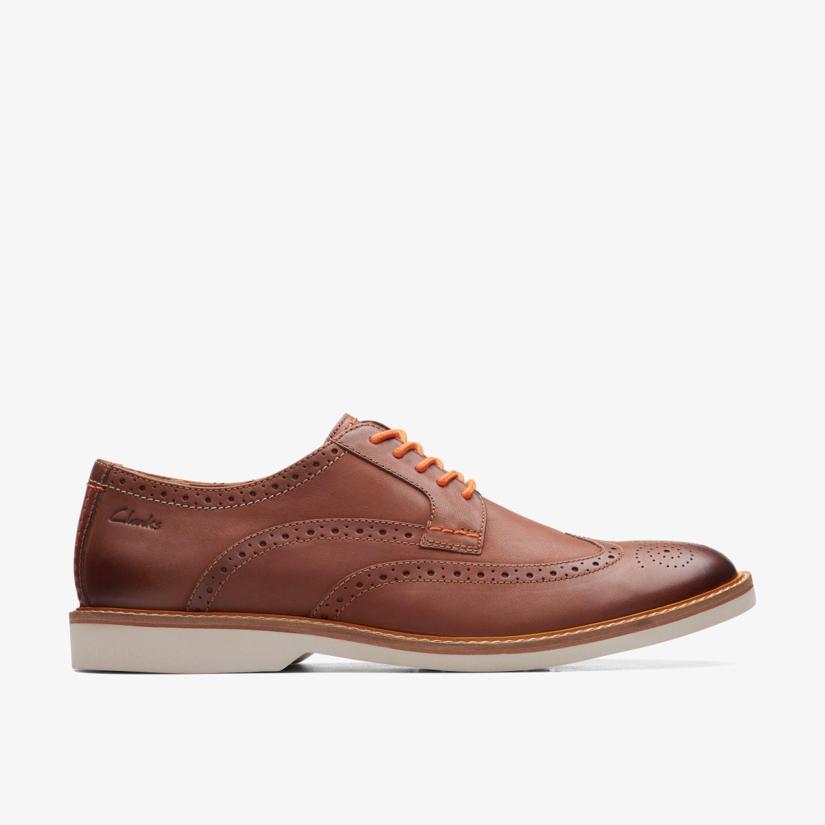 Clarks Atticus LT Limit Dark Tan Leather Dark Brown | XTFEU3576