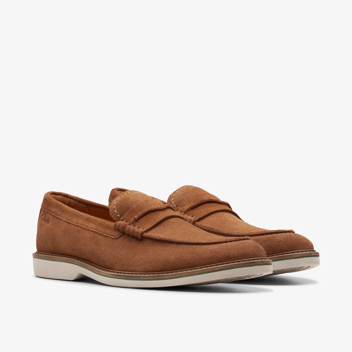 Clarks Atticus LT Slip Cola Suede Cola | FGMPZ2784