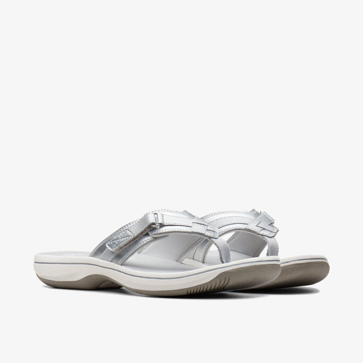 Clarks BREEZE SEA Silver Synthetic Silver | RGXCV4736