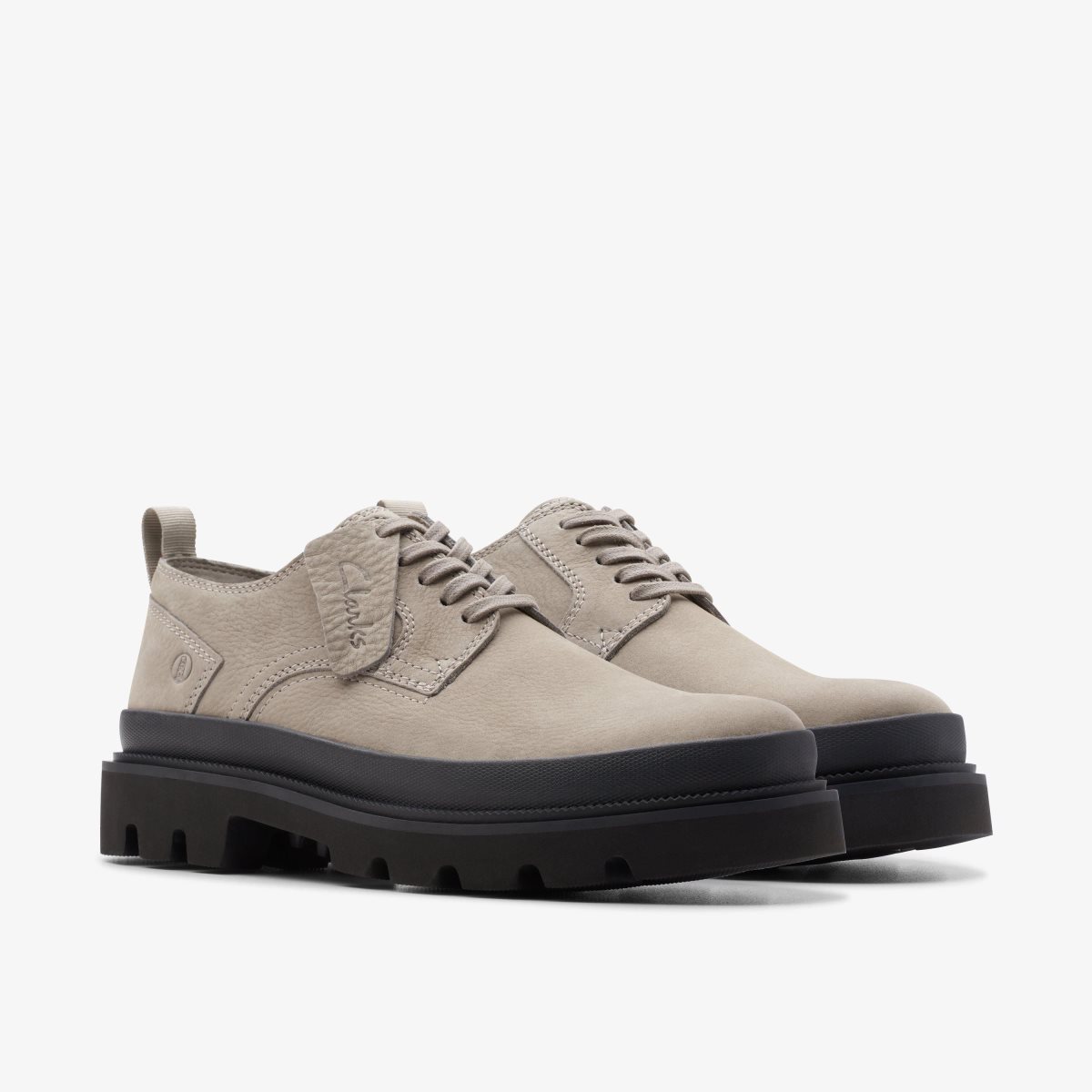 Clarks Badell Lace Grey Nubuck Grey | YSLND5178