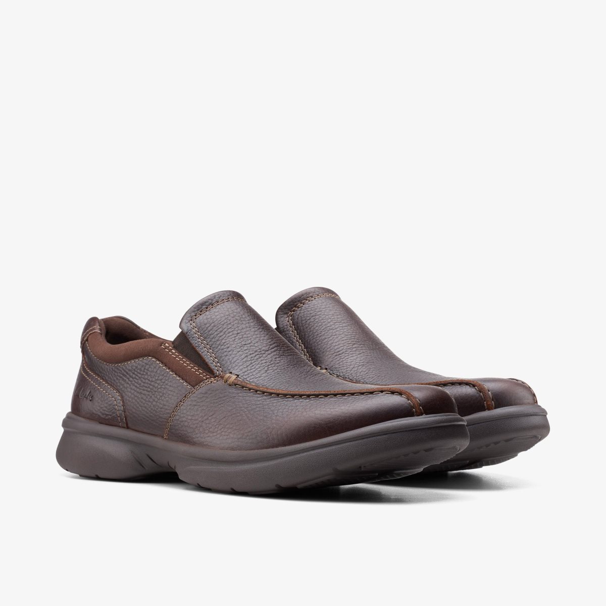 Clarks Bradley Step Dark Brown Tumbled Dark Brown | JTFYI8417