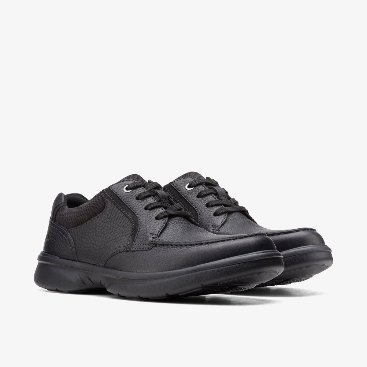 Clarks Bradley Vibe Black Tumbled Leather Black | MFHXK3789